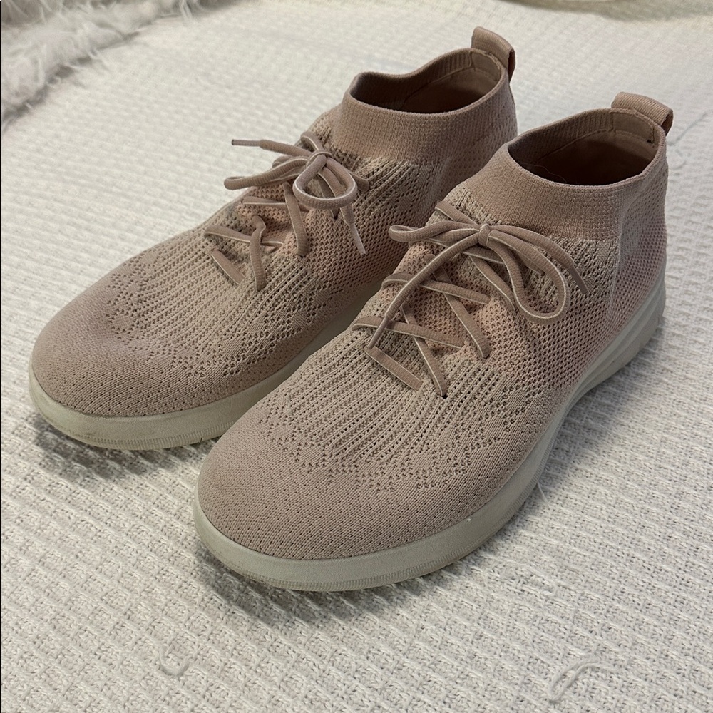 Fitflop Pink Sneakers UberKnit high top slip on sz 9
